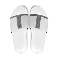 Light Gray Tongan Polynesian Tribal Slide Sandals - Polynesian Pride