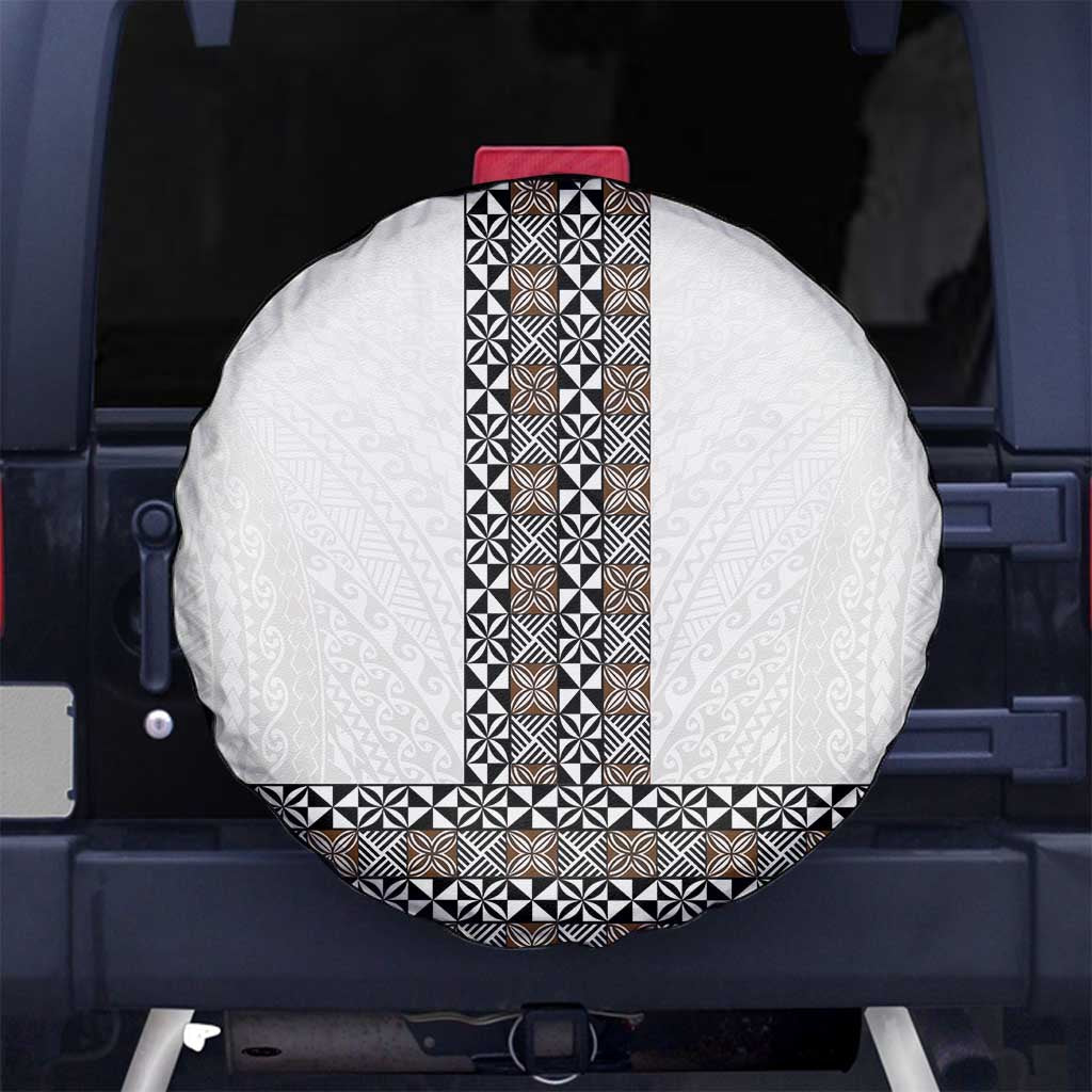 Light Gray Tongan Polynesian Tribal Spare Tire Cover - Polynesian Pride