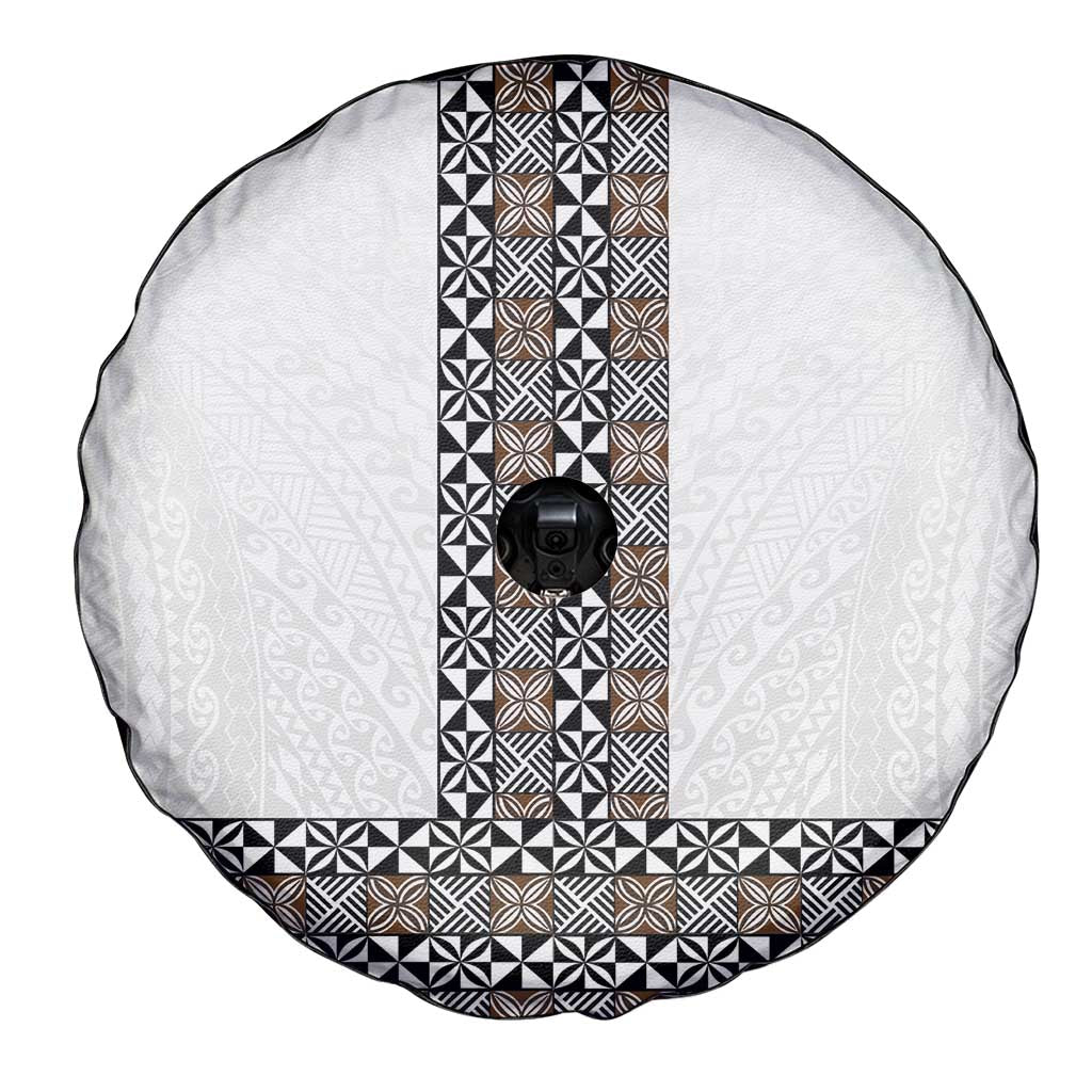 Light Gray Tongan Polynesian Tribal Spare Tire Cover - Polynesian Pride