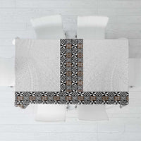 Light Gray Tongan Polynesian Tribal Tablecloth - Polynesian Pride