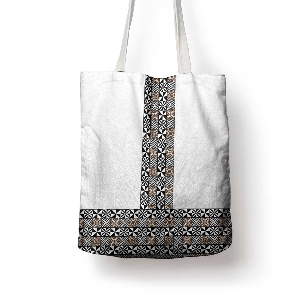 Light Gray Tongan Polynesian Tribal Tote Bag - Polynesian Pride