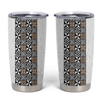 Light Gray Tongan Polynesian Tribal Tumbler Cup - Polynesian Pride