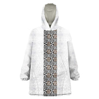 Light Gray Tongan Polynesian Tribal Wearable Blanket Hoodie - Polynesian Pride