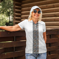 Light Gray Tongan Polynesian Tribal Women Polo Shirt - Polynesian Pride