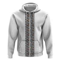 Light Gray Tongan Polynesian Tribal Zip Hoodie - Polynesian Pride