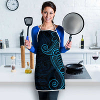 Black Blue Polynesian Tribal Apron - Polynesian Pride