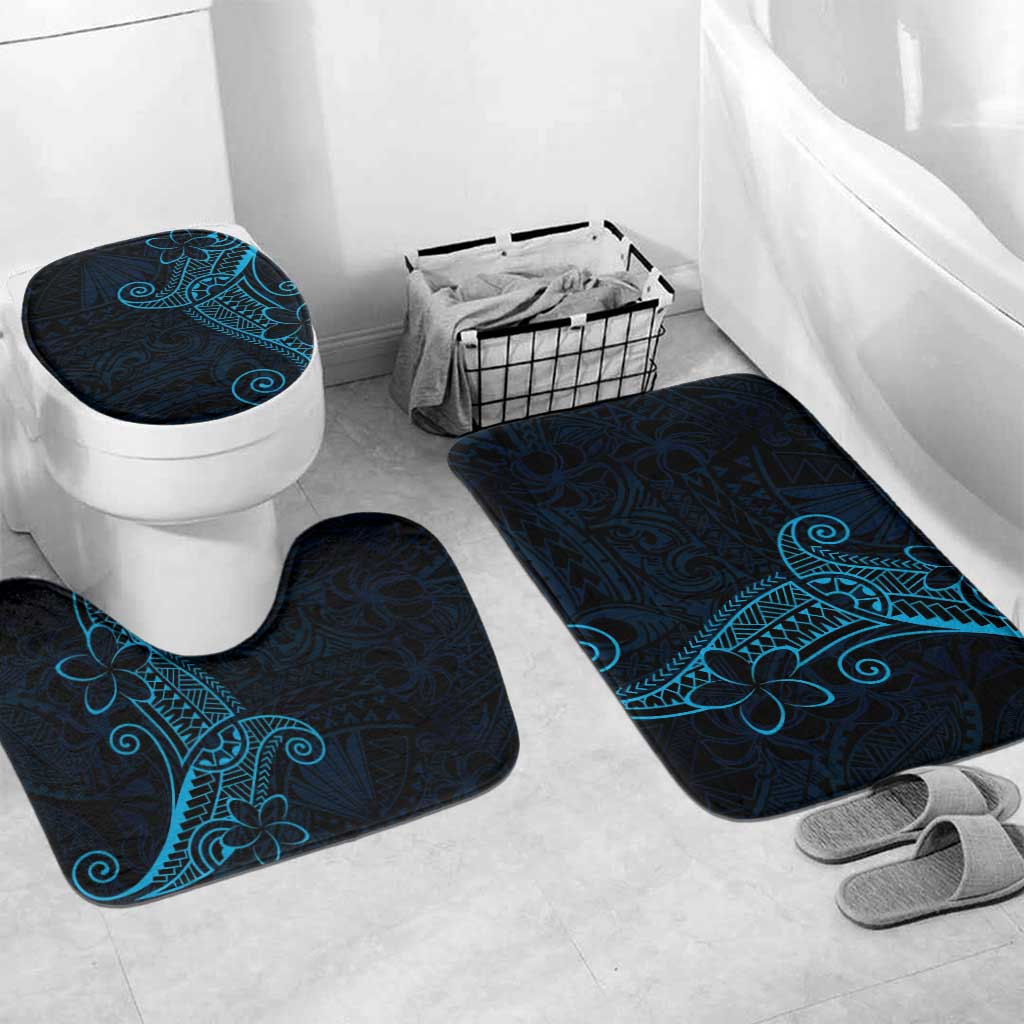 Black Blue Polynesian Tribal Bathroom Set - Polynesian Pride