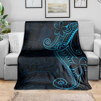 Black Blue Polynesian Tribal Blanket LT9 - Polynesian Pride