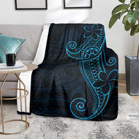 Black Blue Polynesian Tribal Blanket LT9 - Polynesian Pride