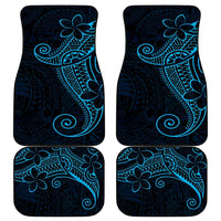 Black Blue Polynesian Tribal Car Mats - Polynesian Pride