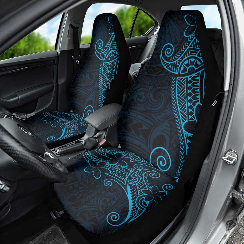 Black Blue Polynesian Tribal Car Seat Cover - Polynesian Pride