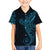 Black Blue Polynesian Tribal Family Matching Long Sleeve Bodycon Dress and Hawaiian Shirt - Polynesian Pride