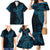 Black Blue Polynesian Tribal Family Matching Mermaid Dress and Hawaiian Shirt - Polynesian Pride