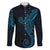 Black Blue Polynesian Tribal Family Matching Mermaid Dress and Hawaiian Shirt - Polynesian Pride