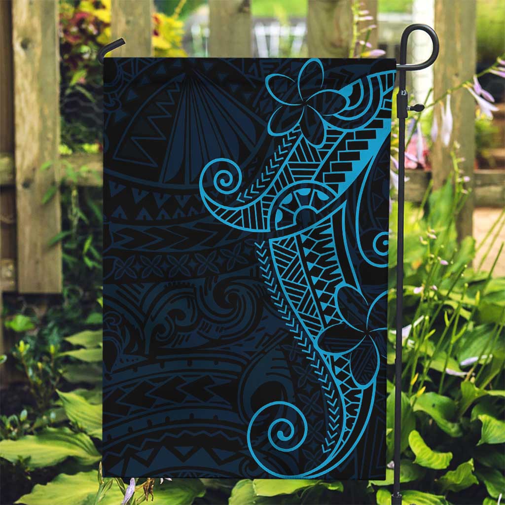 Black Blue Polynesian Tribal Garden Flag - Polynesian Pride