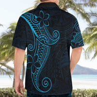 Black Blue Polynesian Tribal Hawaiian Shirt - Polynesian Pride