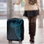 Black Blue Polynesian Tribal Luggage Cover - Polynesian Pride