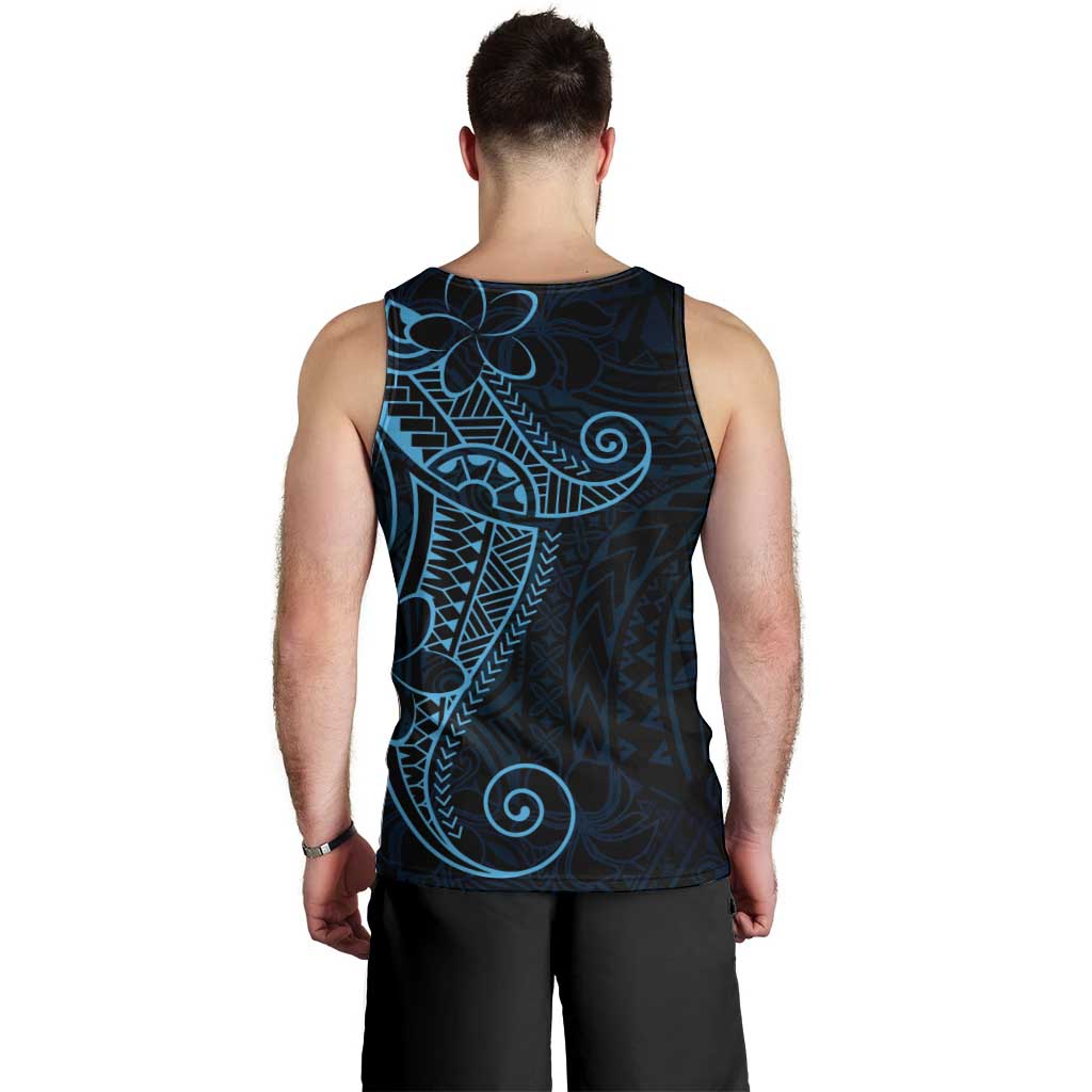 Black Blue Polynesian Tribal Men Tank Top LT9 - Polynesian Pride