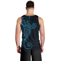 Black Blue Polynesian Tribal Men Tank Top LT9 - Polynesian Pride