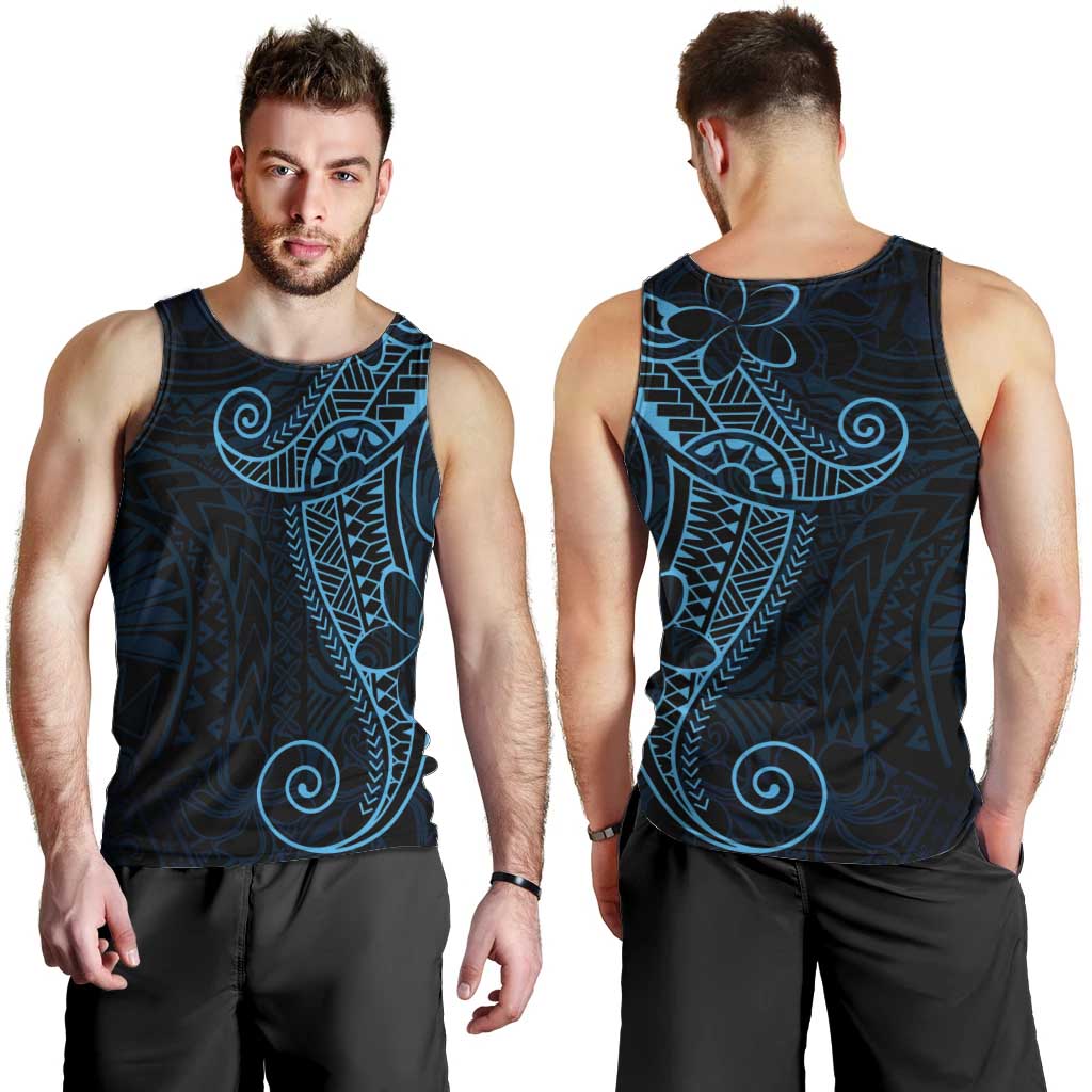 Black Blue Polynesian Tribal Men Tank Top LT9 - Polynesian Pride
