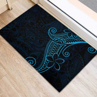 Black Blue Polynesian Tribal Rubber Doormat LT9 - Polynesian Pride