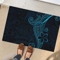Black Blue Polynesian Tribal Rubber Doormat LT9 - Polynesian Pride
