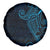 Black Blue Polynesian Tribal Spare Tire Cover - Polynesian Pride