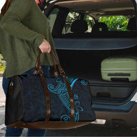 Black Blue Polynesian Tribal Travel Bag - Polynesian Pride