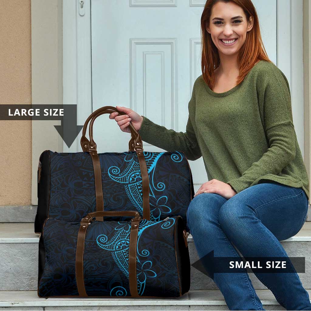 Black Blue Polynesian Tribal Travel Bag - Polynesian Pride