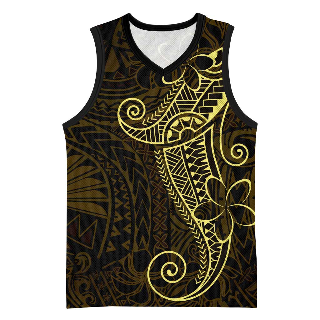 Black Gold Polynesian Tribal Basketball Jersey - Polynesian Pride