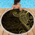 Black Gold Polynesian Tribal Beach Blanket - Polynesian Pride