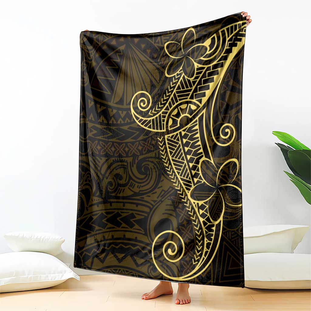 Black Gold Polynesian Tribal Blanket - Polynesian Pride