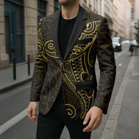 Black Gold Polynesian Tribal Blazer - Polynesian Pride
