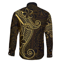 Black Gold Polynesian Tribal Family Matching Long Sleeve Bodycon Dress and Hawaiian Shirt LT9 - Polynesian Pride