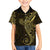 Black Gold Polynesian Tribal Family Matching Long Sleeve Bodycon Dress and Hawaiian Shirt - Polynesian Pride