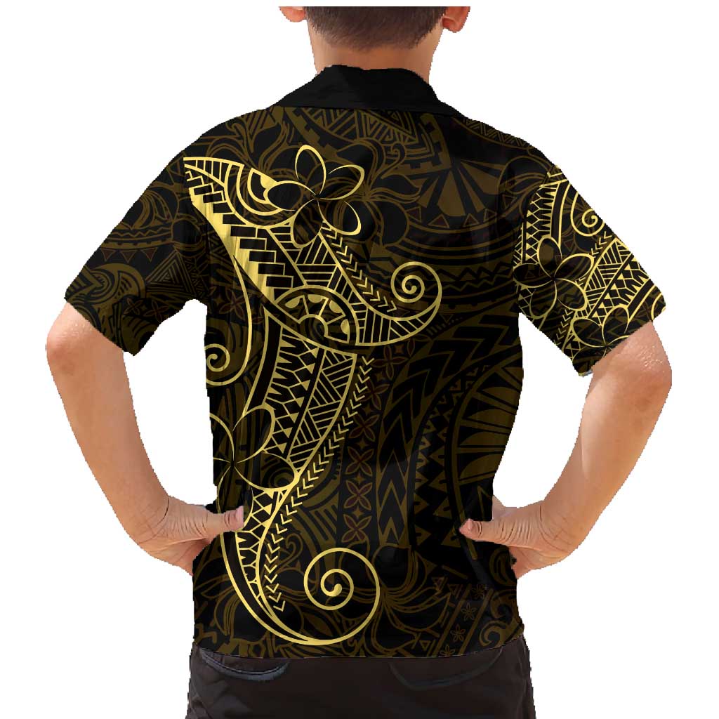 Black Gold Polynesian Tribal Family Matching Mermaid Dress and Hawaiian Shirt LT9 - Polynesian Pride