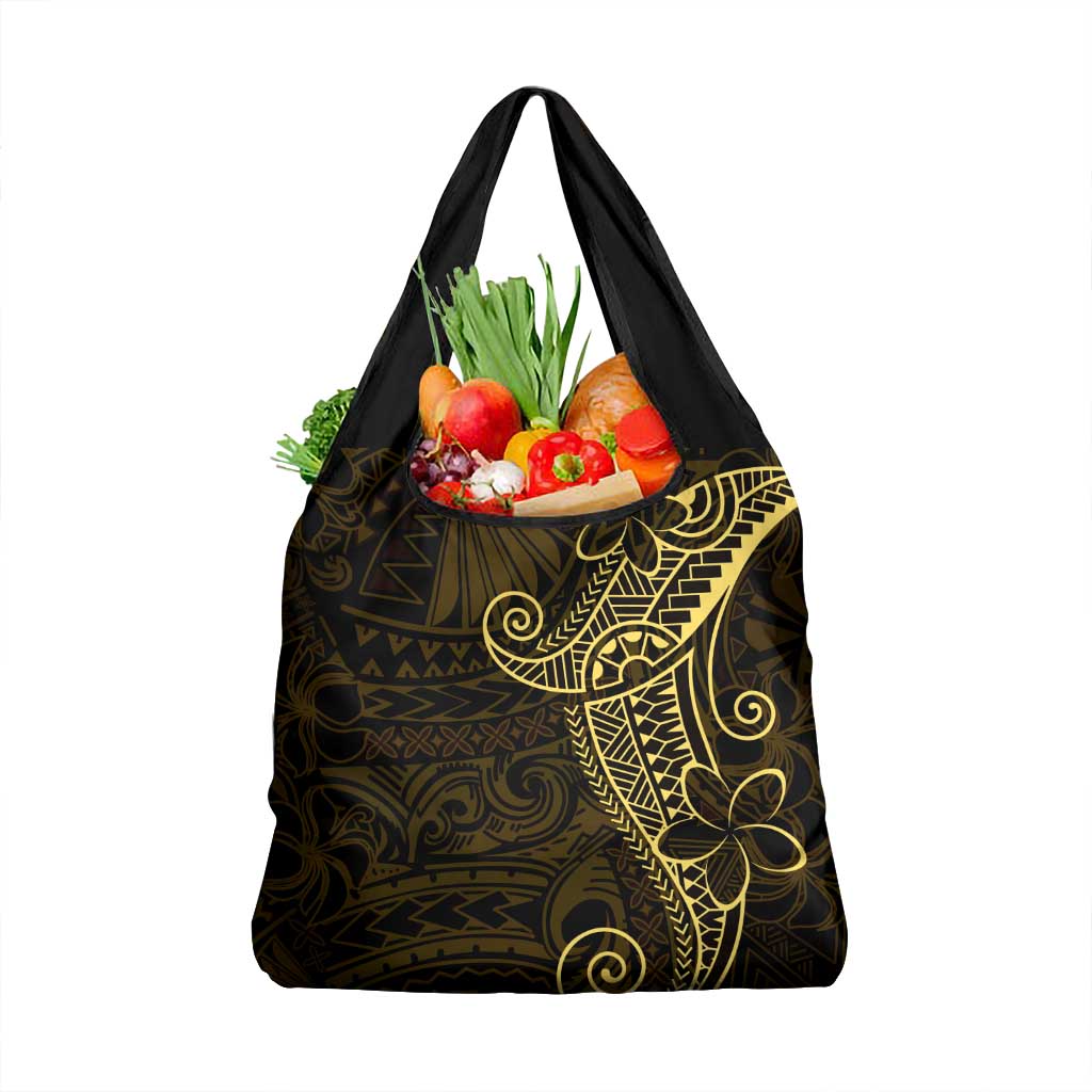 Black Gold Polynesian Tribal Grocery Bag - Polynesian Pride