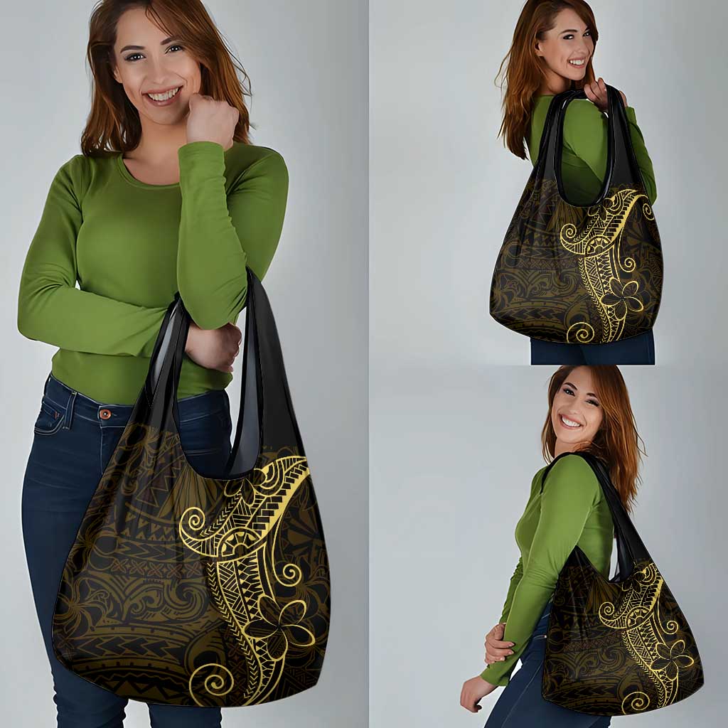 Black Gold Polynesian Tribal Grocery Bag - Polynesian Pride