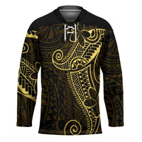 Black Gold Polynesian Tribal Hockey Jersey - Polynesian Pride