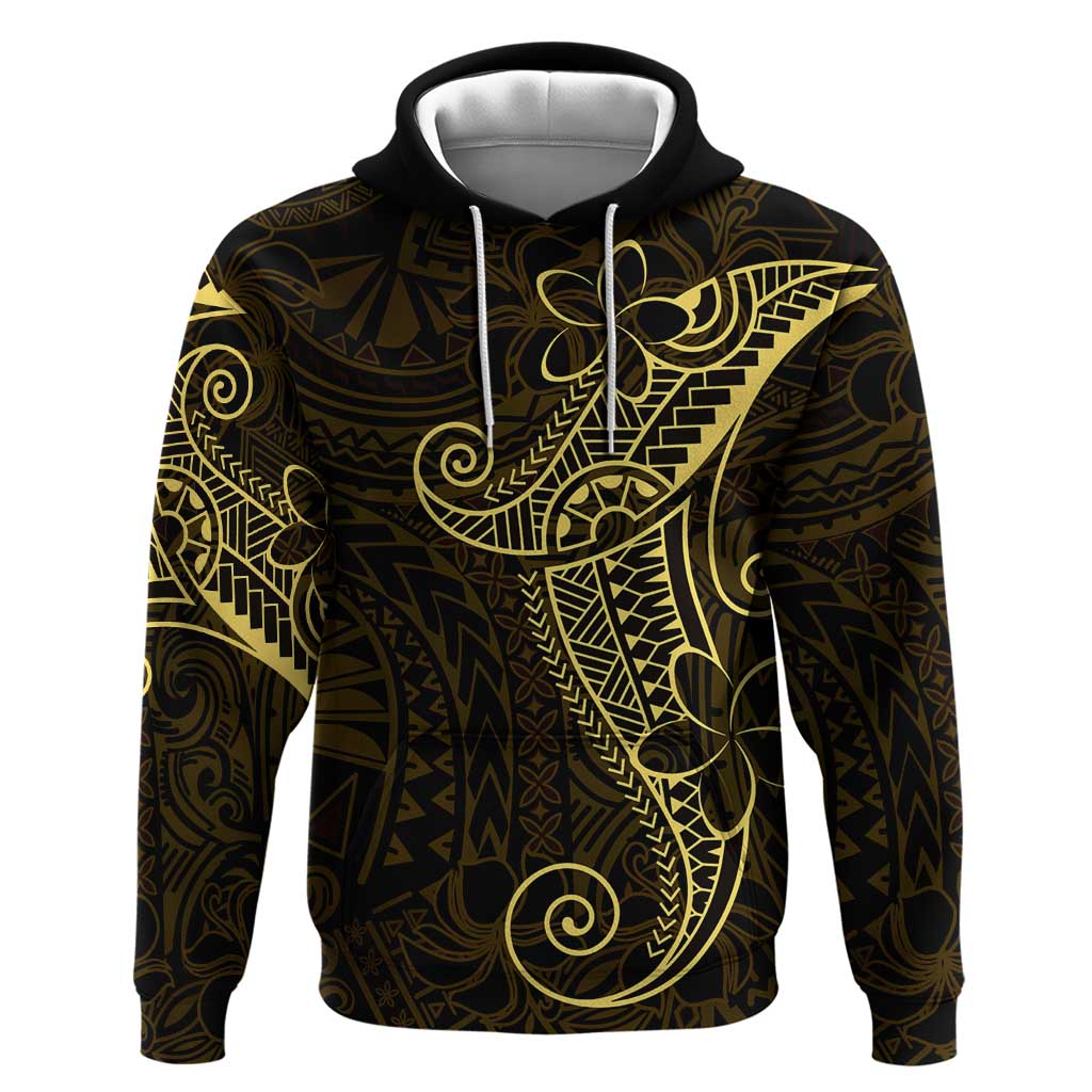 Black Gold Polynesian Tribal Hoodie - Polynesian Pride