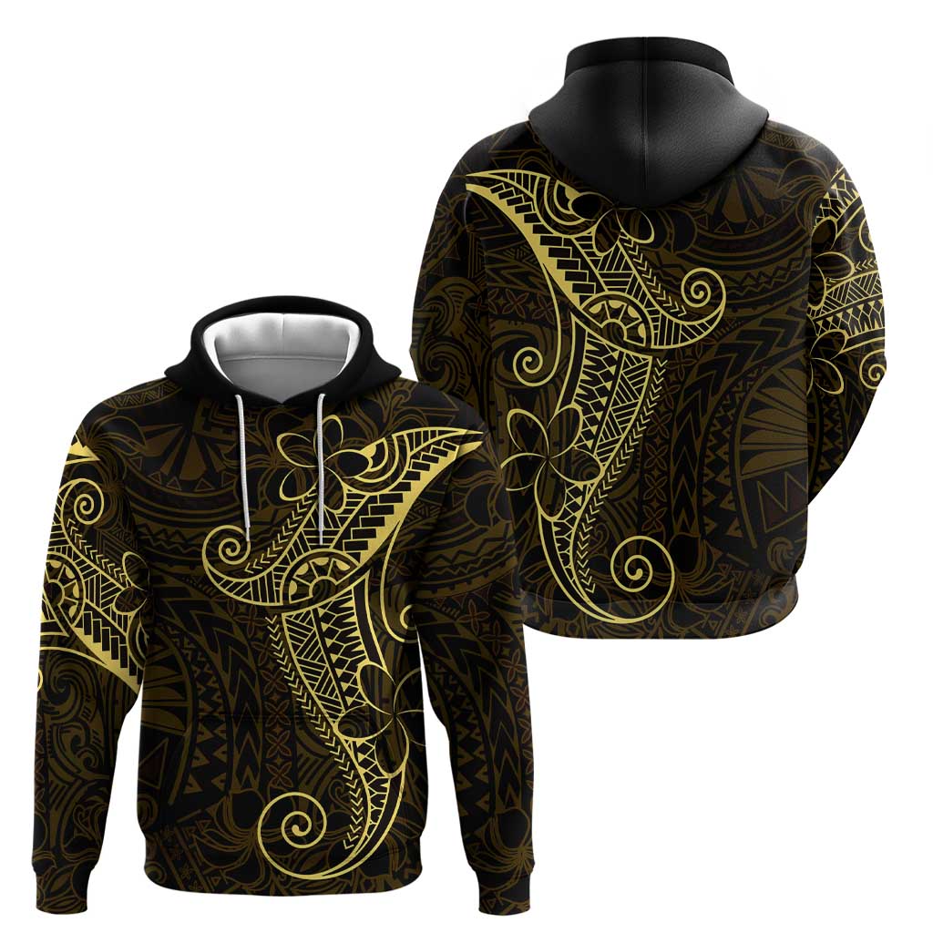 Black Gold Polynesian Tribal Hoodie - Polynesian Pride
