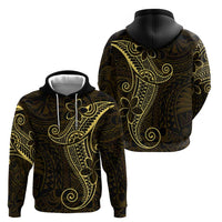 Black Gold Polynesian Tribal Hoodie - Polynesian Pride