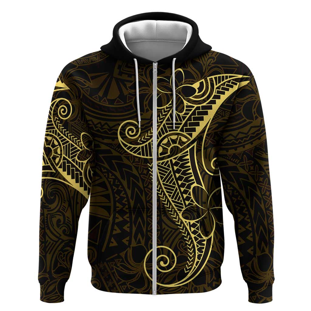 Black Gold Polynesian Tribal Hoodie - Polynesian Pride