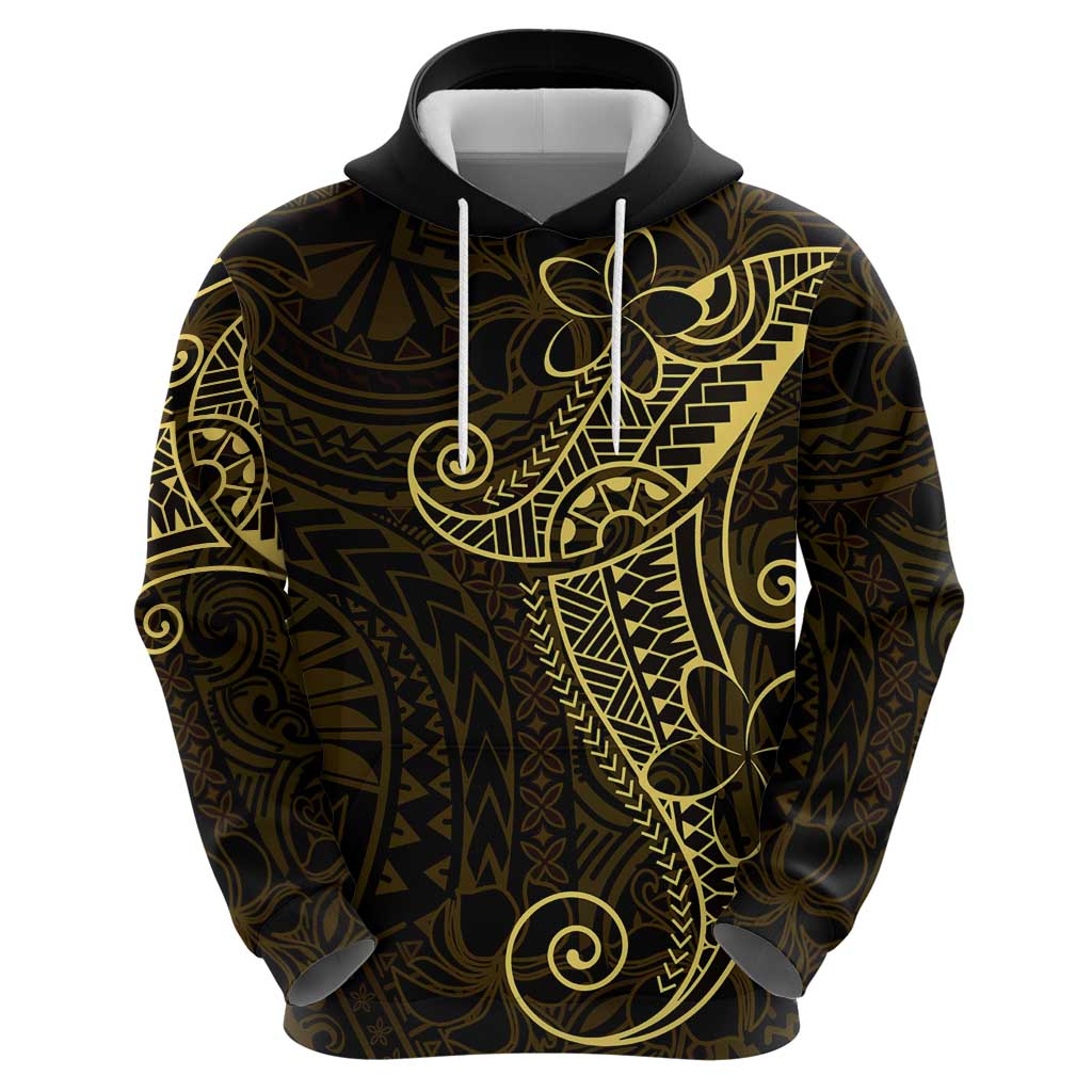 Black Gold Polynesian Tribal Hoodie - Polynesian Pride