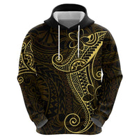 Black Gold Polynesian Tribal Hoodie - Polynesian Pride