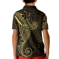 Black Gold Polynesian Tribal Kid Polo Shirt - Polynesian Pride