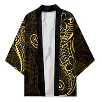 Black Gold Polynesian Tribal Kimono - Polynesian Pride