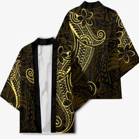 Black Gold Polynesian Tribal Kimono - Polynesian Pride