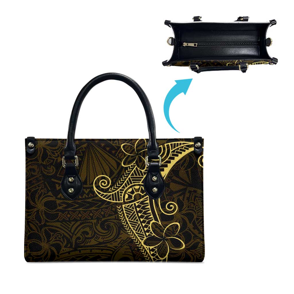Black Gold Polynesian Tribal Leather Bag - Polynesian Pride