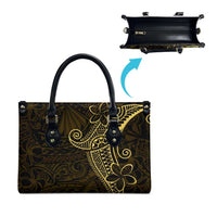 Black Gold Polynesian Tribal Leather Bag - Polynesian Pride